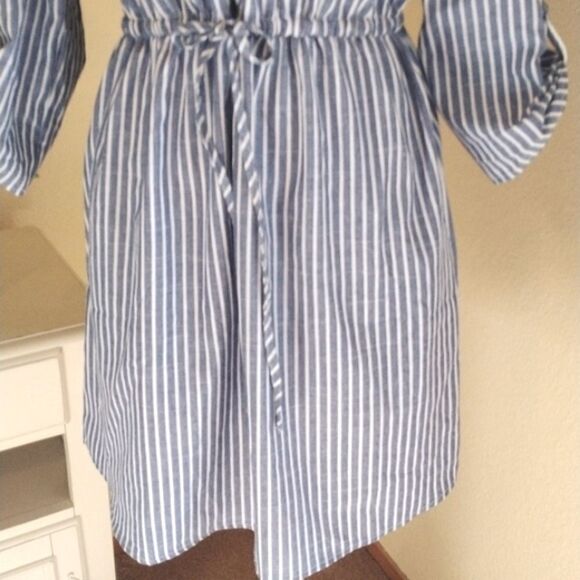 Mlle Gabrielle Striped Cotton Dress - Picture 4 of 10